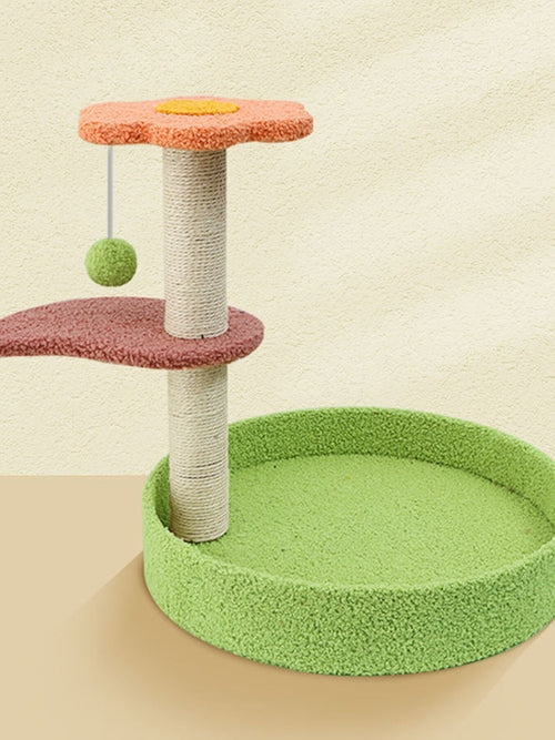 Cat Scratching Post with Cat Bed and Toy