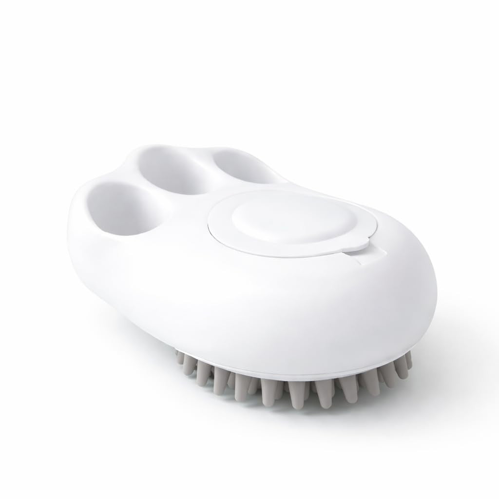 2 in 1 Pet Bath Brush with Dispenser