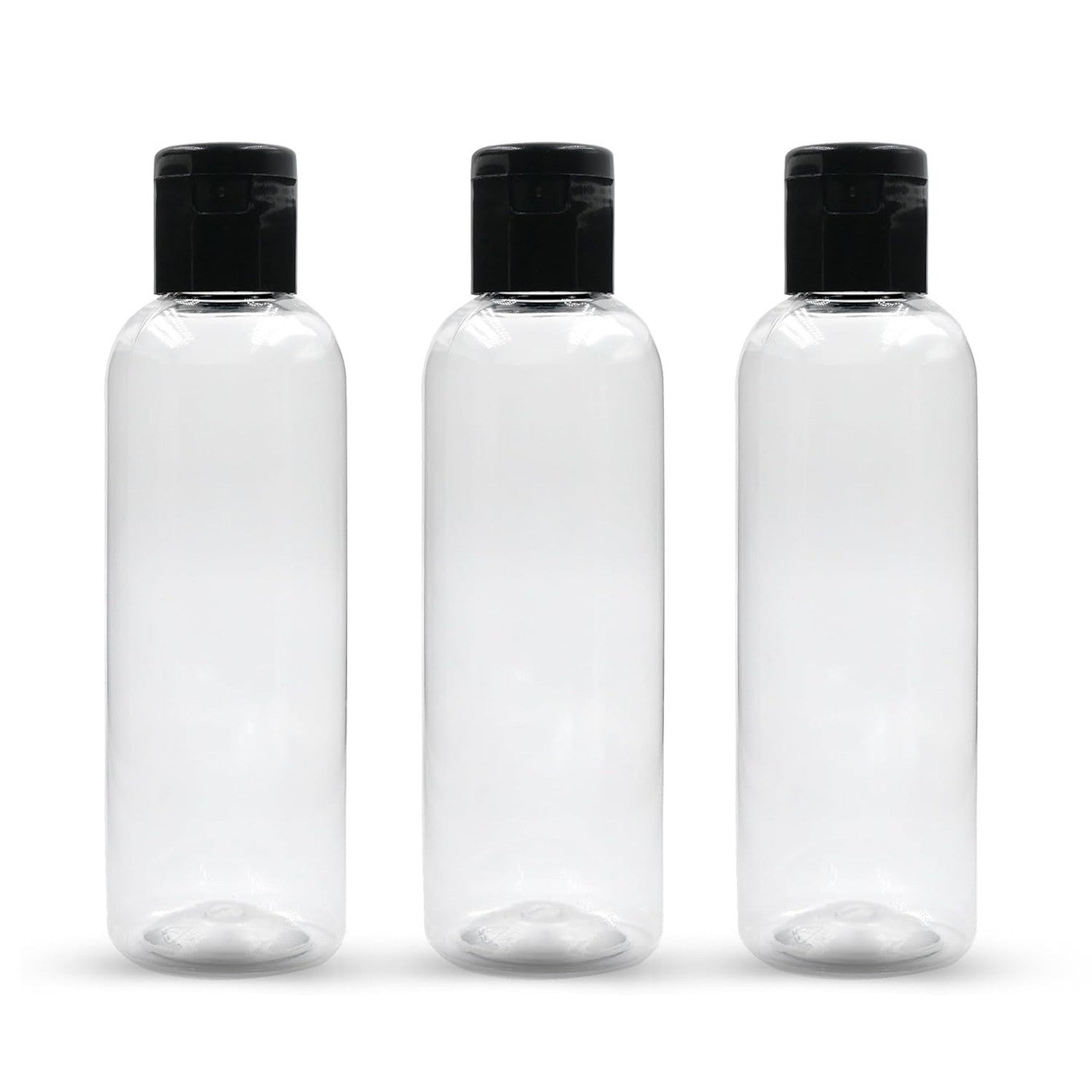 00ml Clear Empty PET/Plastic Round Bottles |Pack of 03