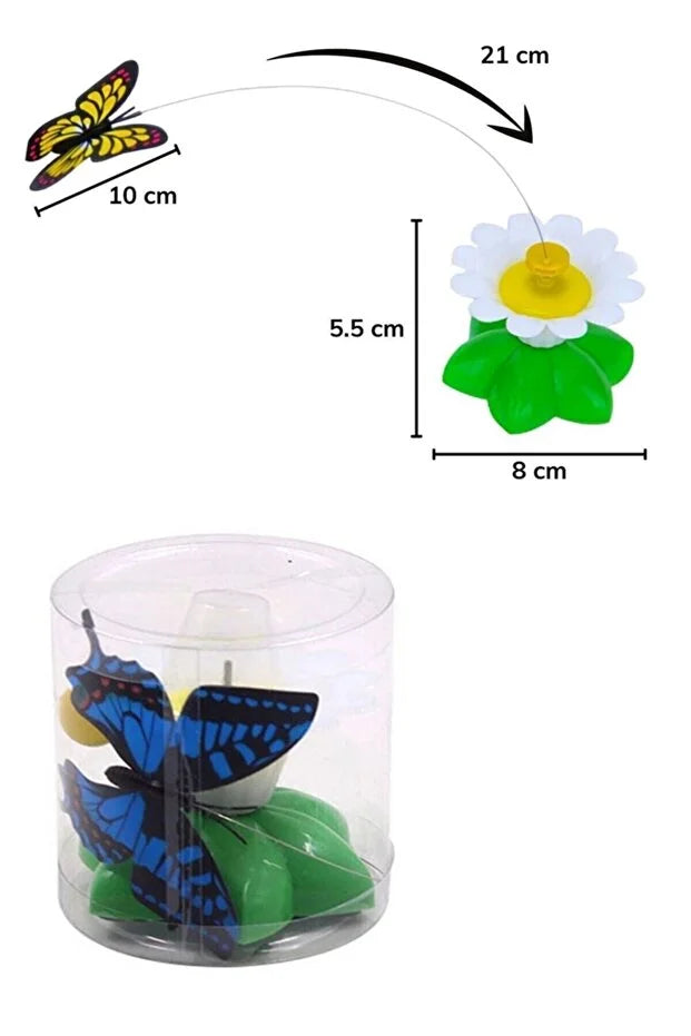 Interactive Rotating Butterfly Cat Toy Battery Operated Moving Cat Tea